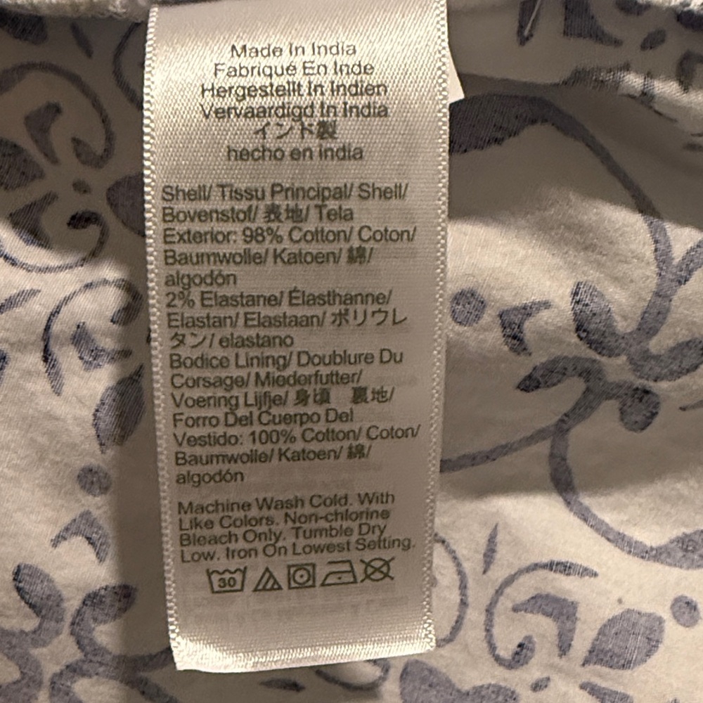 Elegant Blue and White JCrew Patterned Dress - Picture 5 of 5